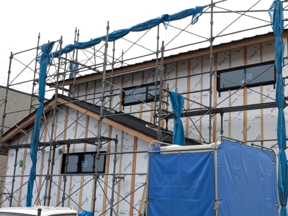 透湿防水シートの施工