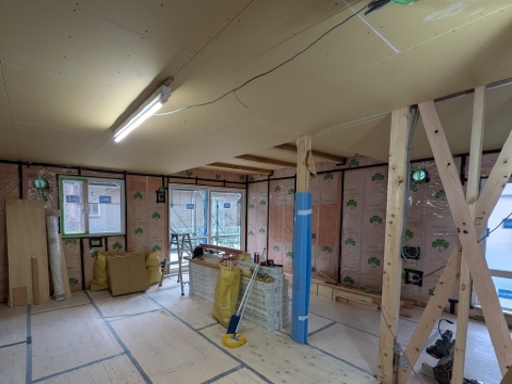 内部石膏ボード張り