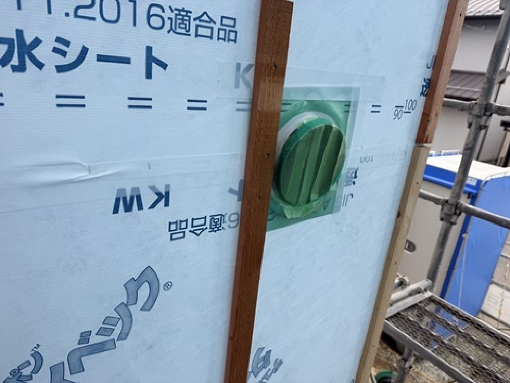 透湿防水シートの施工